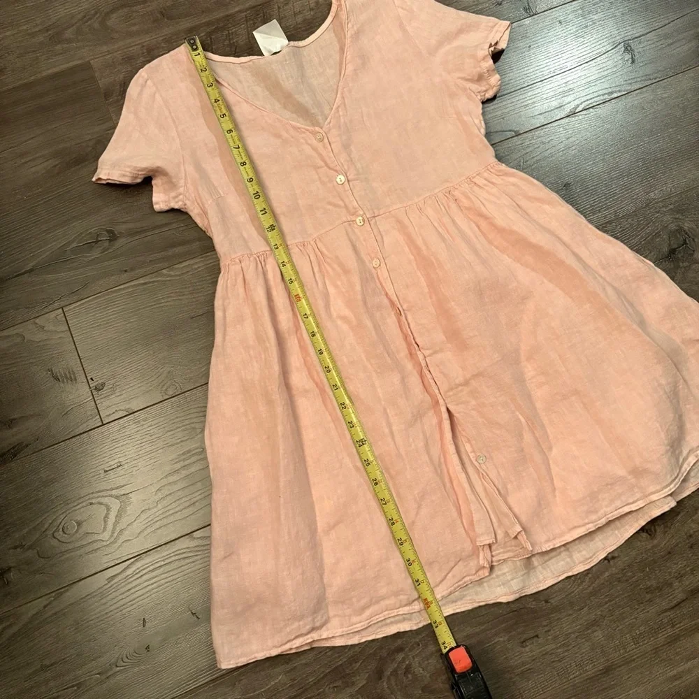 Jillian Harris x Priv Hamptons dress linen pink baby doll dress - Picture 9 of 13